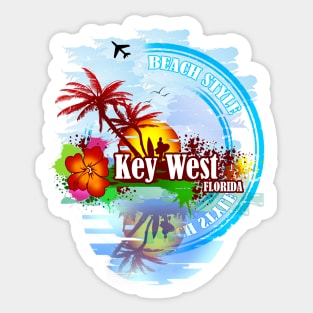 Key West Beach Day Sticker